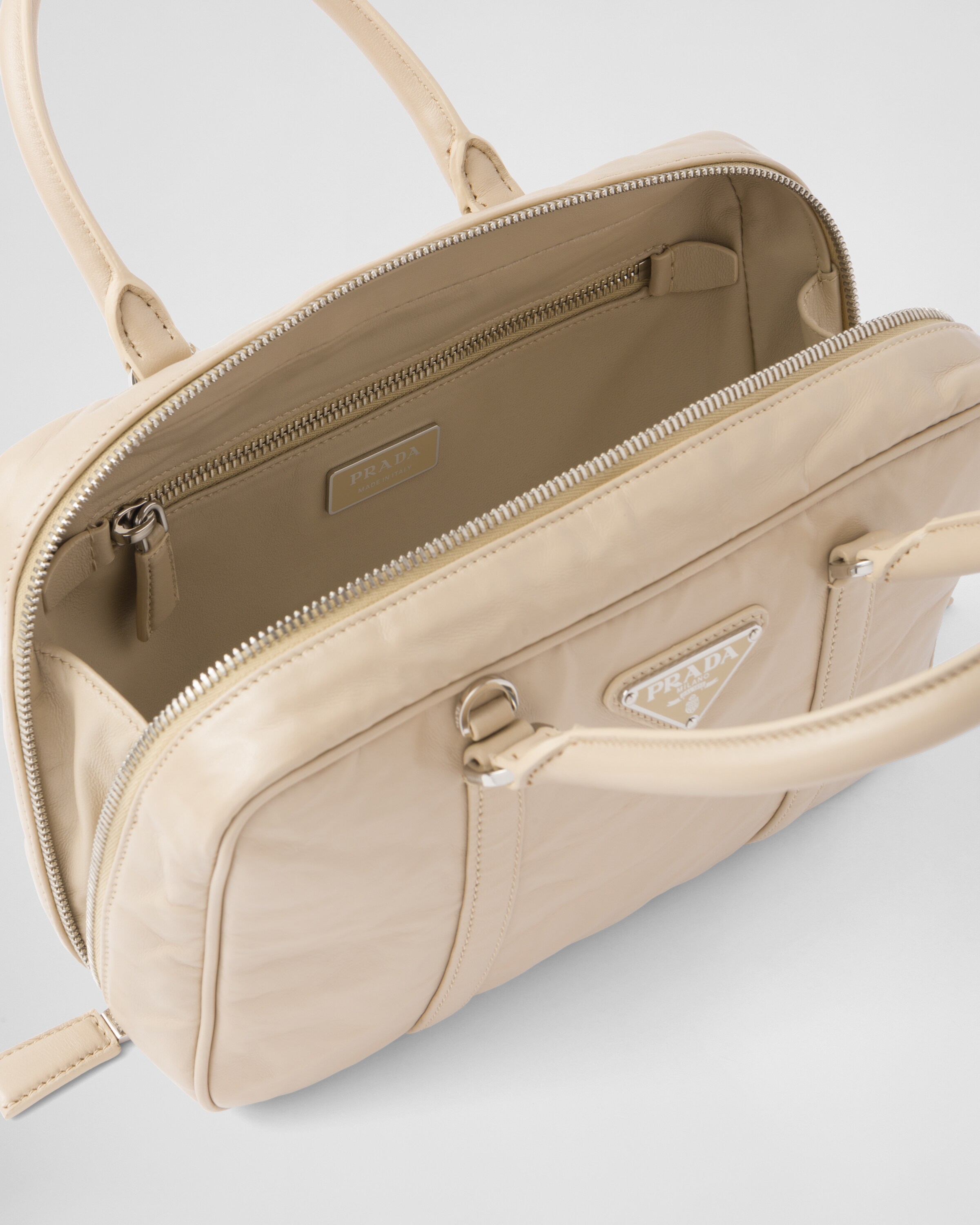Prada Medium antique nappa leather top handle bag 5