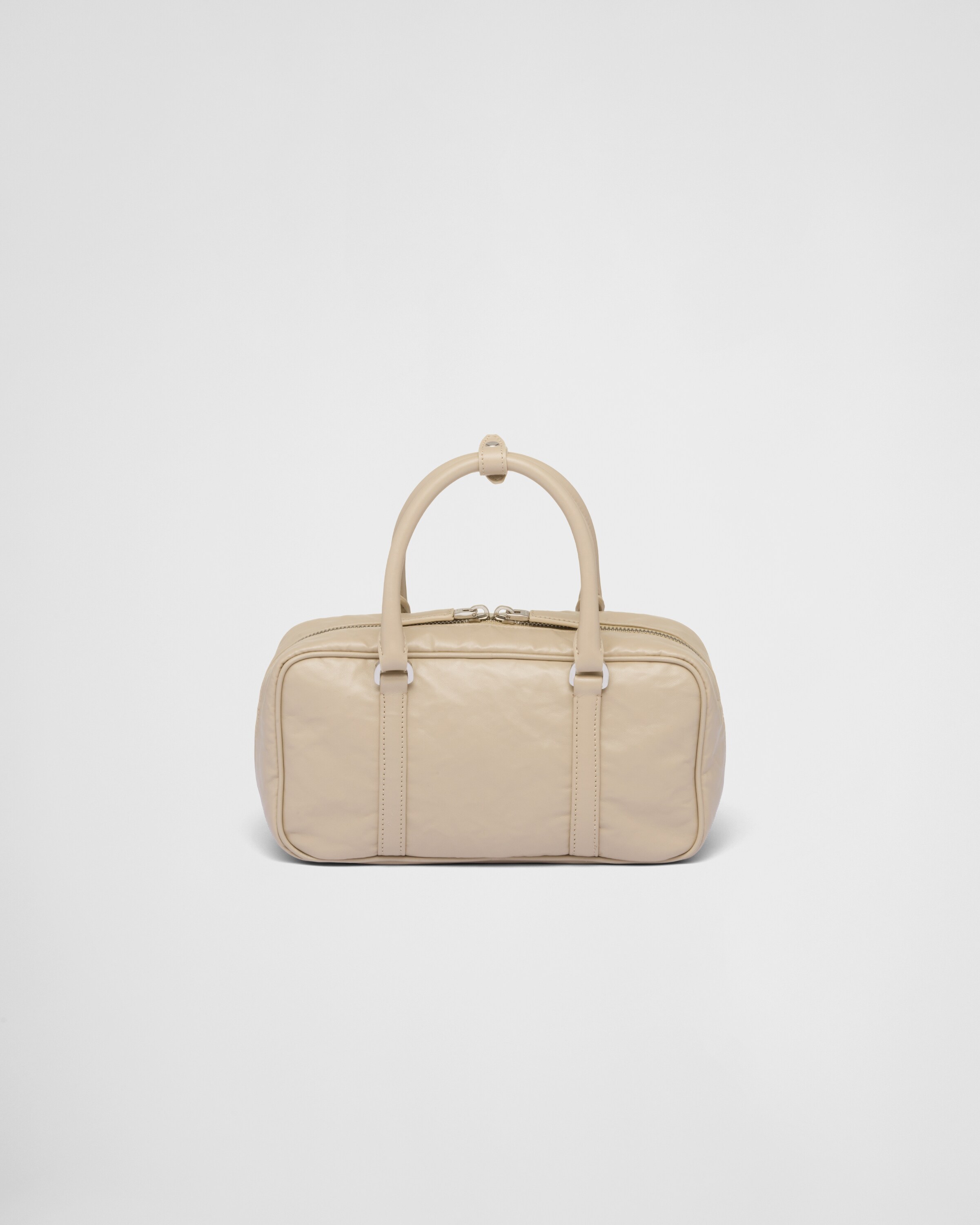 Prada Small antique nappa leather top handle bag 4