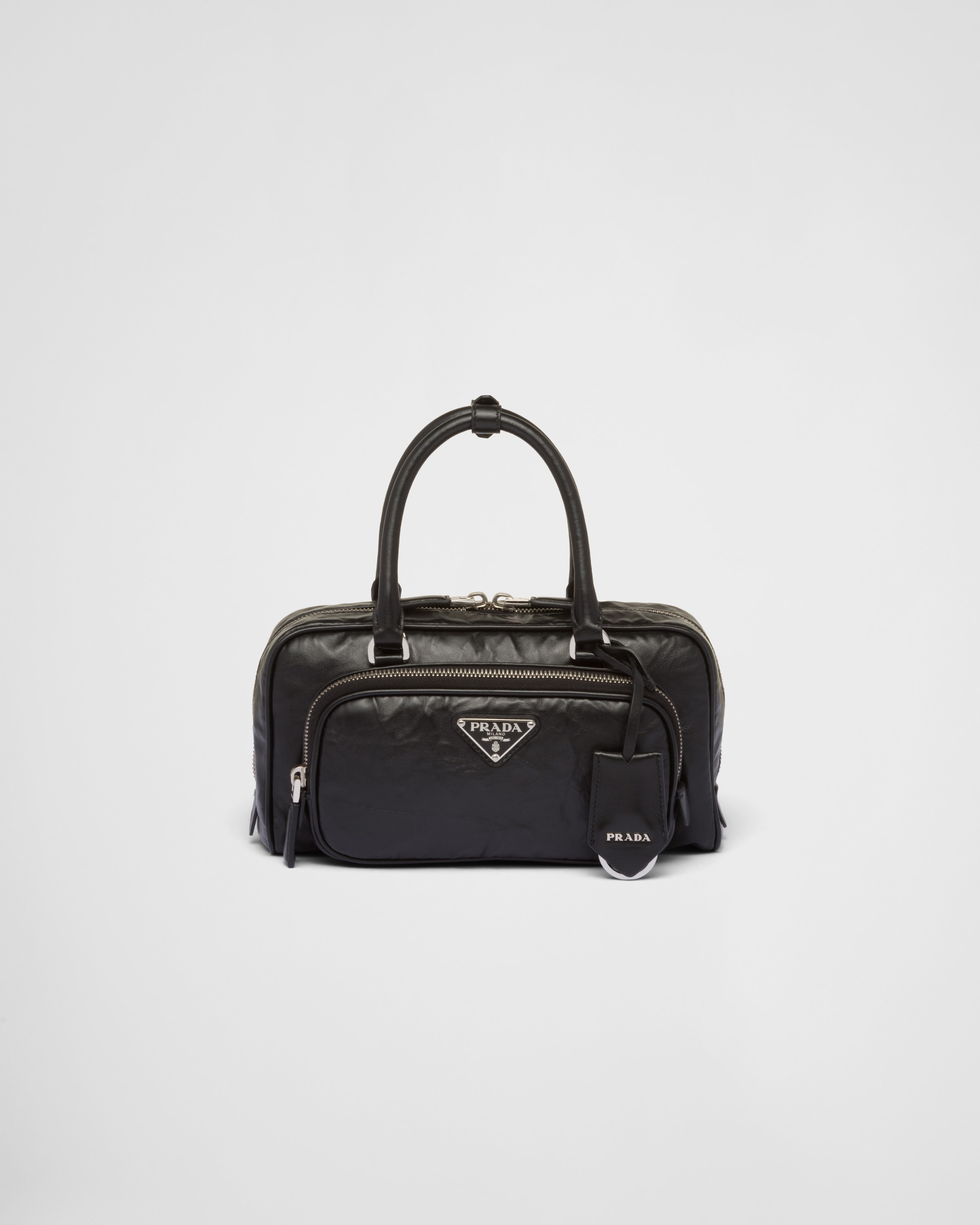 Prada Small Antique Leather Top-Handle Bag