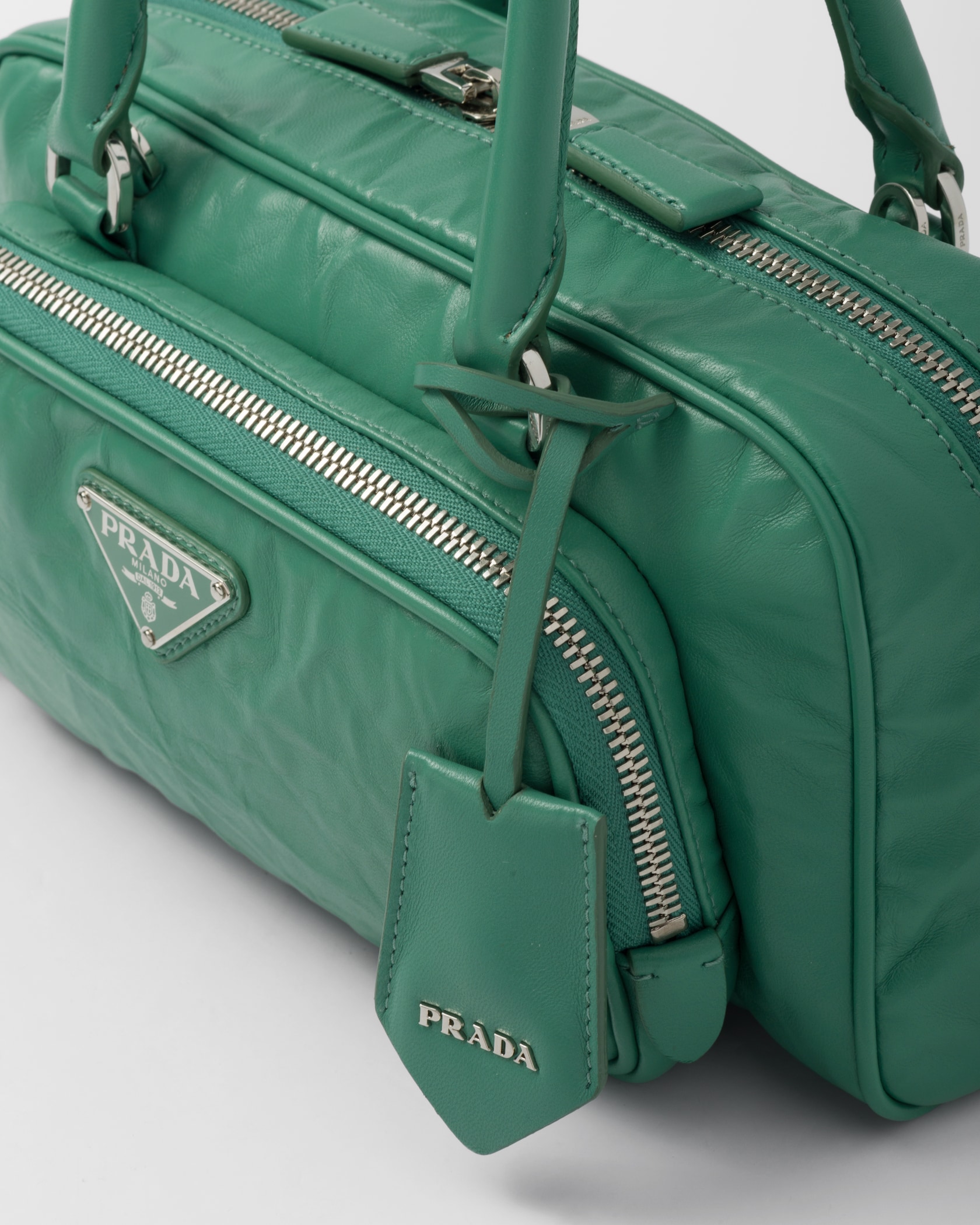 Gallery Bag - Nappa Leather - Camo Leaves - Sage Green