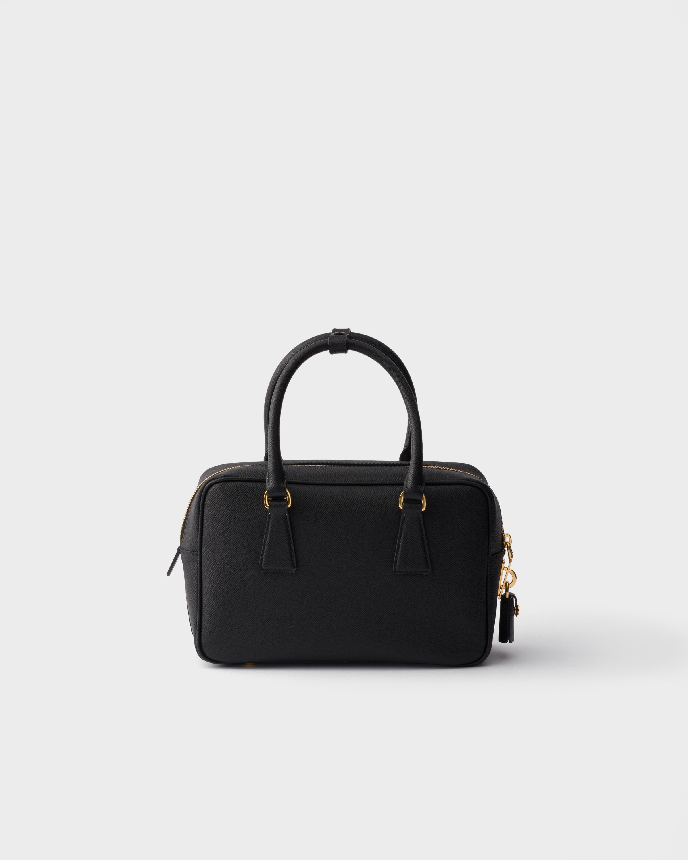 Black Small Saffiano leather top-handle bag | PRADA