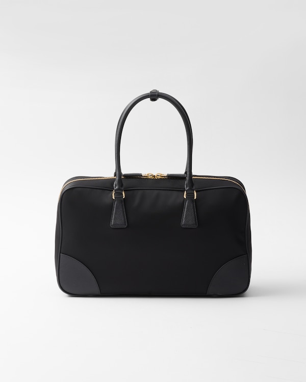 Prada Re-Edition 1978 large Re-Nylon and Saffiano leather two-handle bag - Black Prada Re-Edition 1978 large Re-Nylon and Saffiano leather two-handle bag - Black