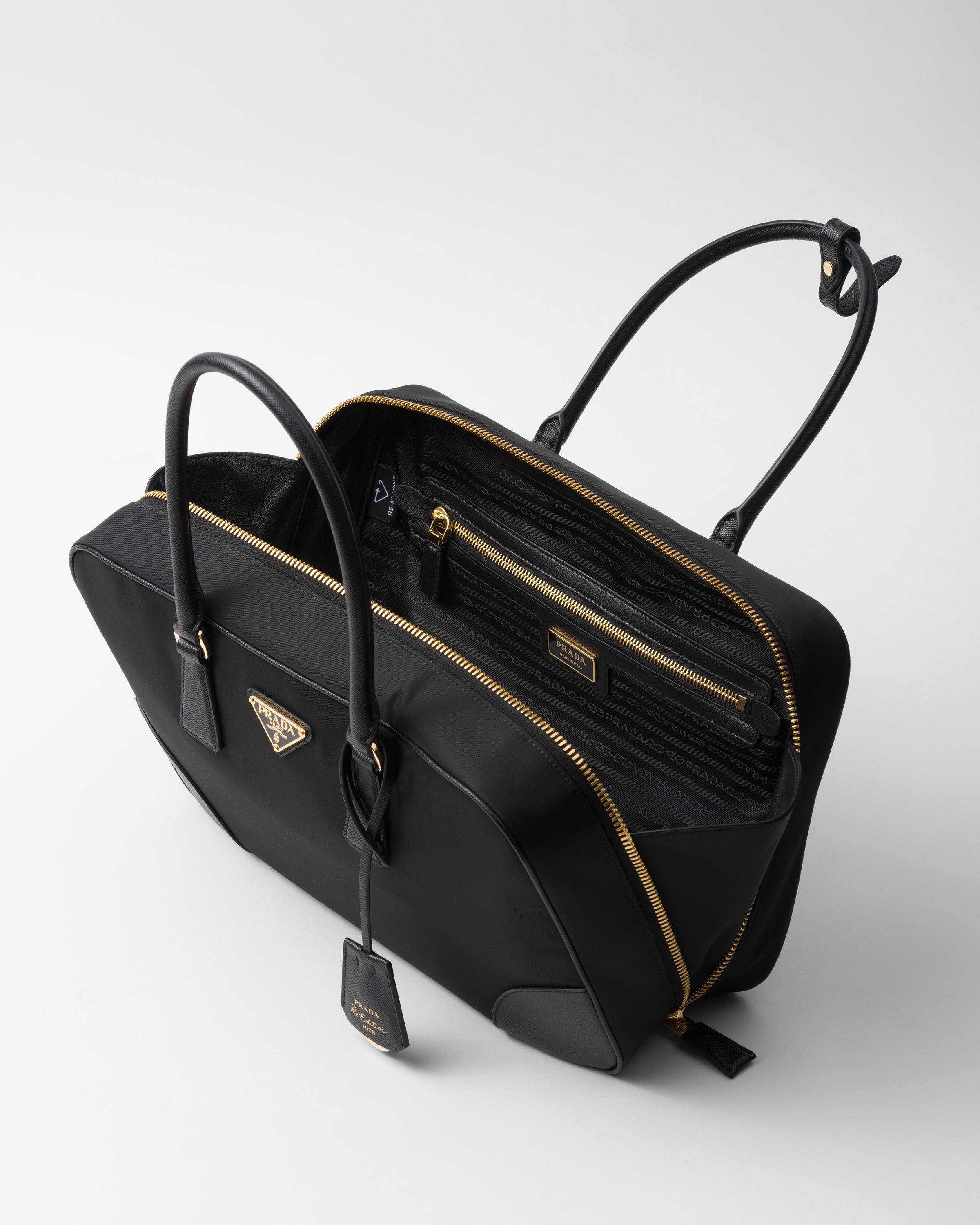 Black Prada Re-edition 1978 Large Re-nylon And Saffiano
