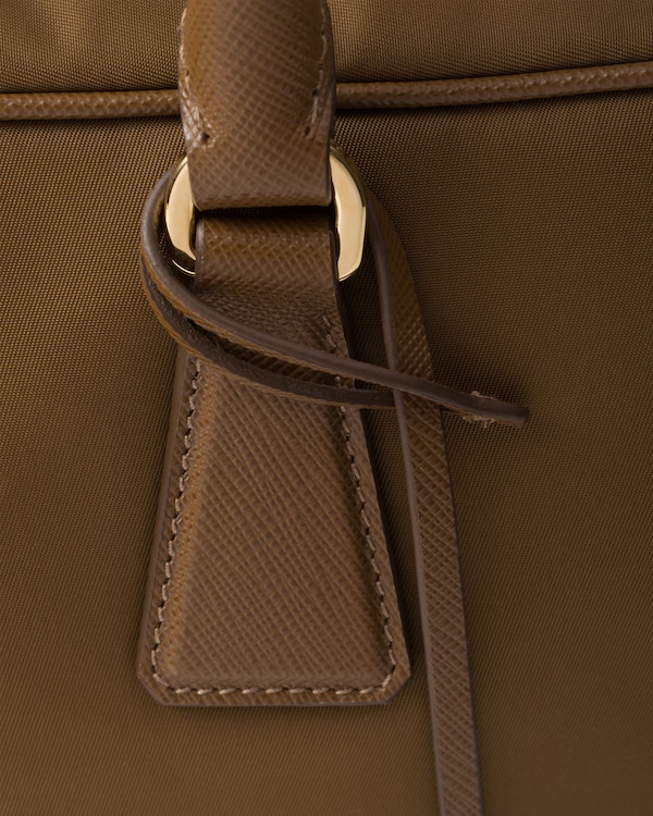 Prada Re-Edition 1978 large Re-Nylon and Saffiano leather two-handle bag - Cork Beige Prada Re-Edition 1978 large Re-Nylon and Saffiano leather two-handle bag - Cork Beige