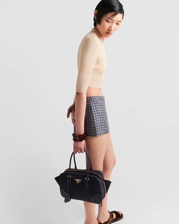 Prada Re-Edition 1978 medium Re-Nylon and Saffiano leather two-handle bag Prada Re-Edition 1978 medium Re-Nylon and Saffiano leather two-handle bag