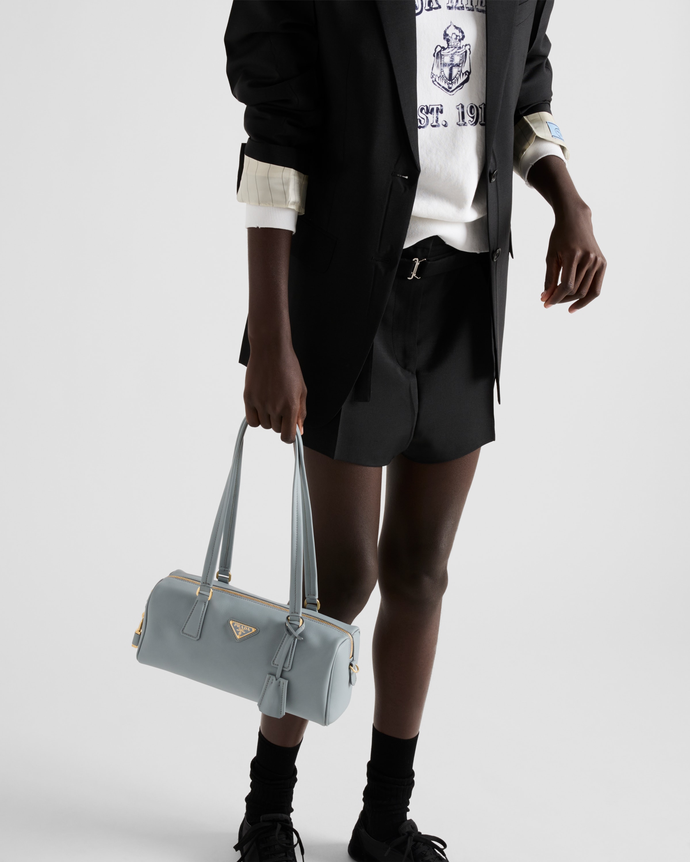 【セール】プラダ☆レザー トップハンドルバッグ☆1BB127 2CYS Opaline Medium Leather Top-handle Bag With Padlock | PRADA