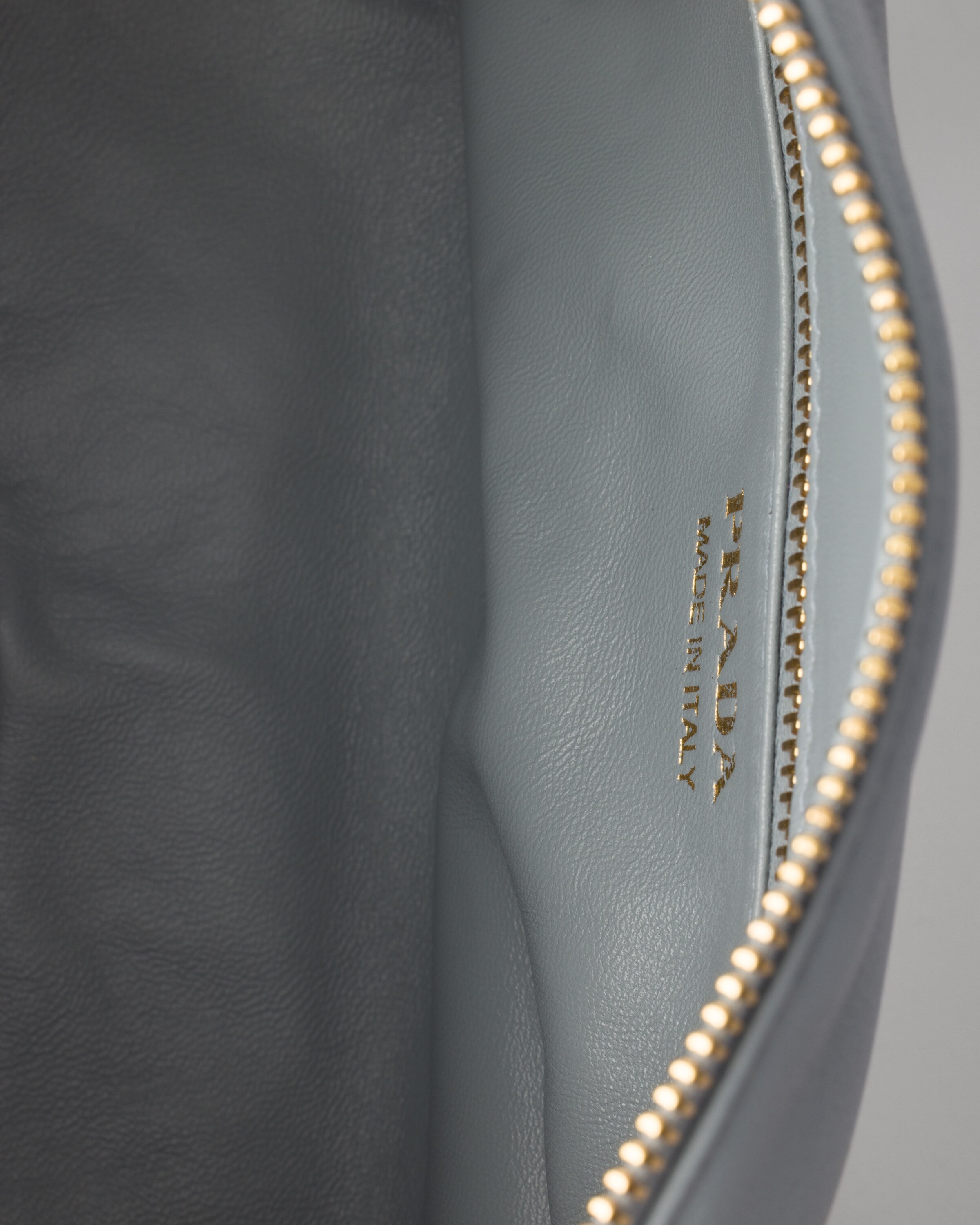 Shop Prada Medium Leather Top-handle Bag With Padlock In Opaline