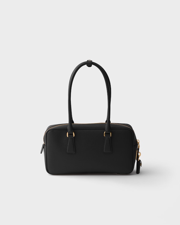 Small Saffiano leather top-handle bag - Black Small Saffiano leather top-handle bag - Black