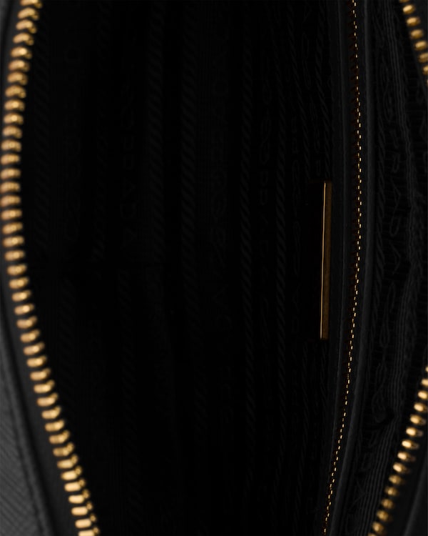 Small Saffiano leather top-handle bag - Black Small Saffiano leather top-handle bag - Black