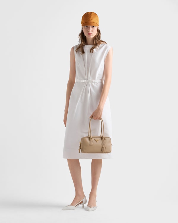 Small Saffiano leather top-handle bag - Sand Beige Small Saffiano leather top-handle bag - Sand Beige