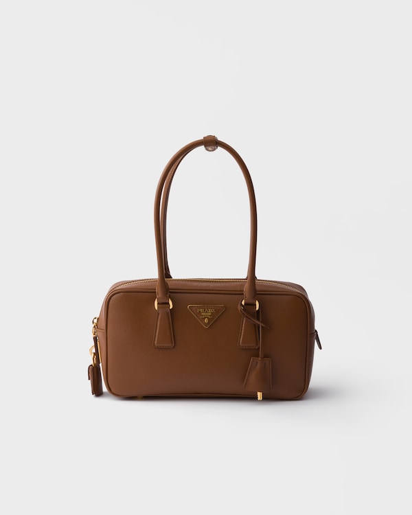 Small Saffiano leather top-handle bag - Cognac Small Saffiano leather top-handle bag - Cognac