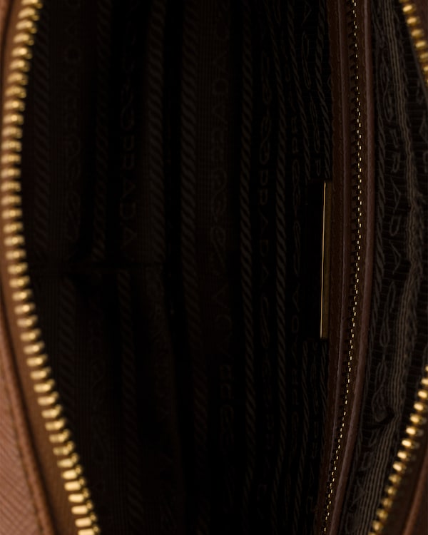 Small Saffiano leather top-handle bag - Cognac Small Saffiano leather top-handle bag - Cognac