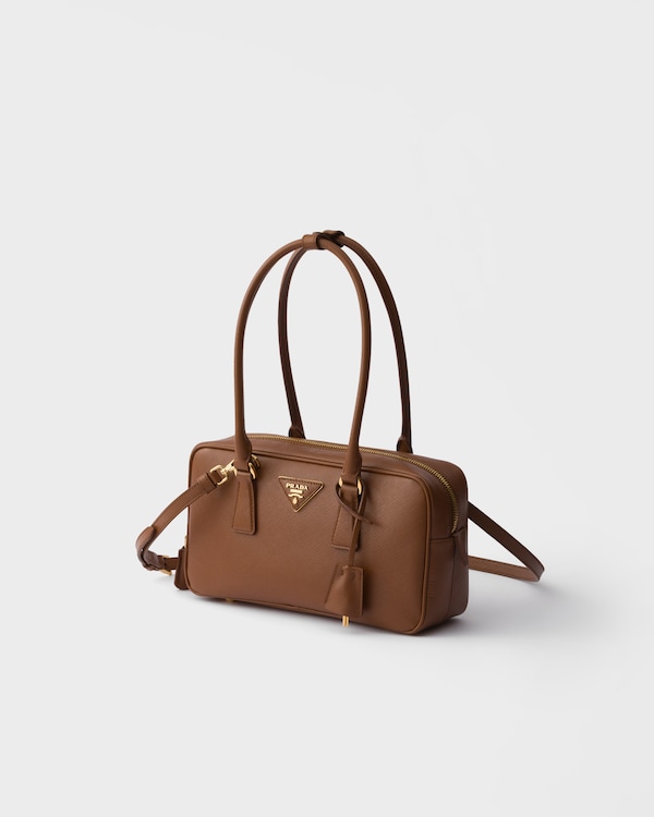 Small Saffiano leather top-handle bag - Cognac Small Saffiano leather top-handle bag - Cognac