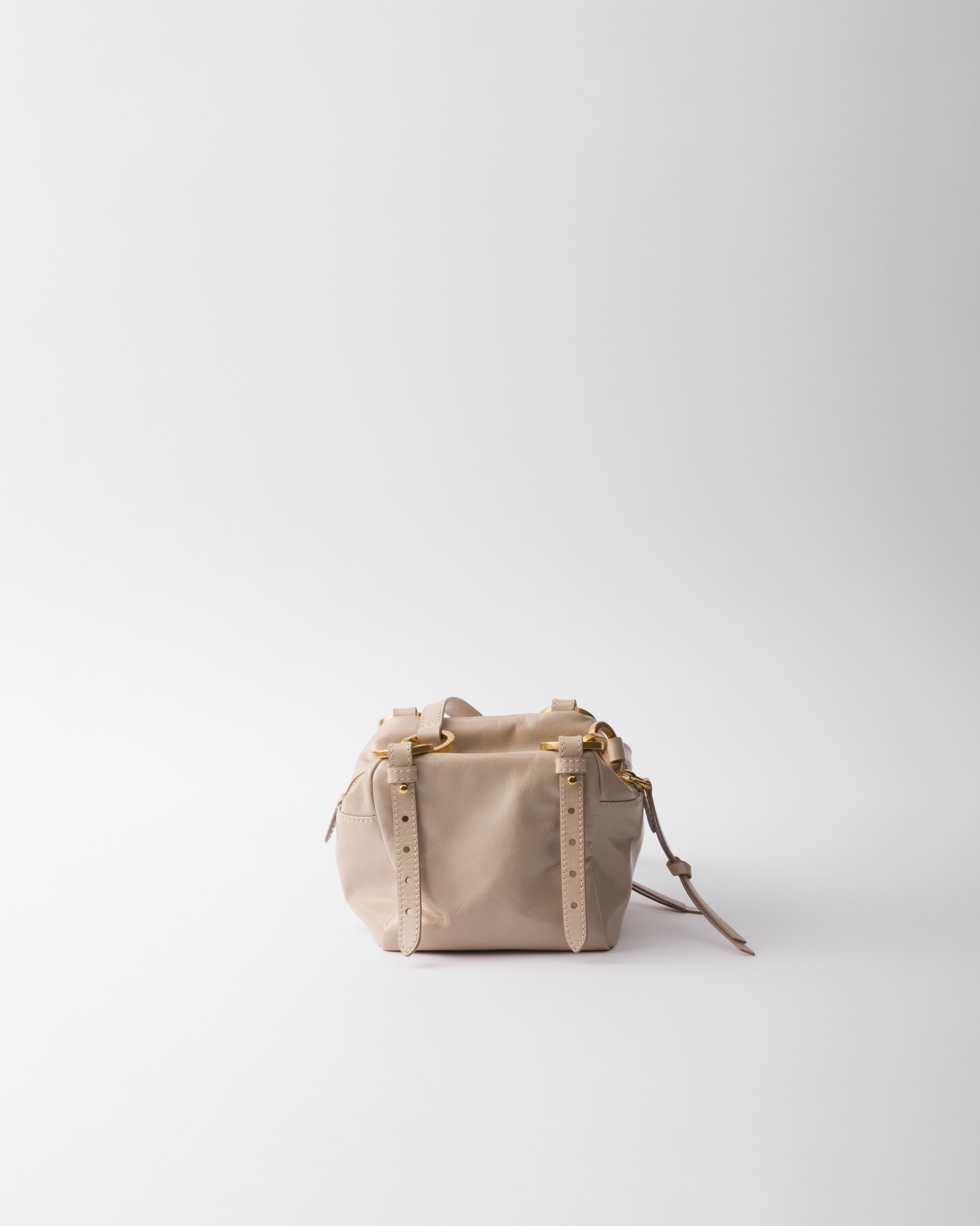 Shop Prada Dangle Leather Top-handle Mini-bag In Powder Pink
