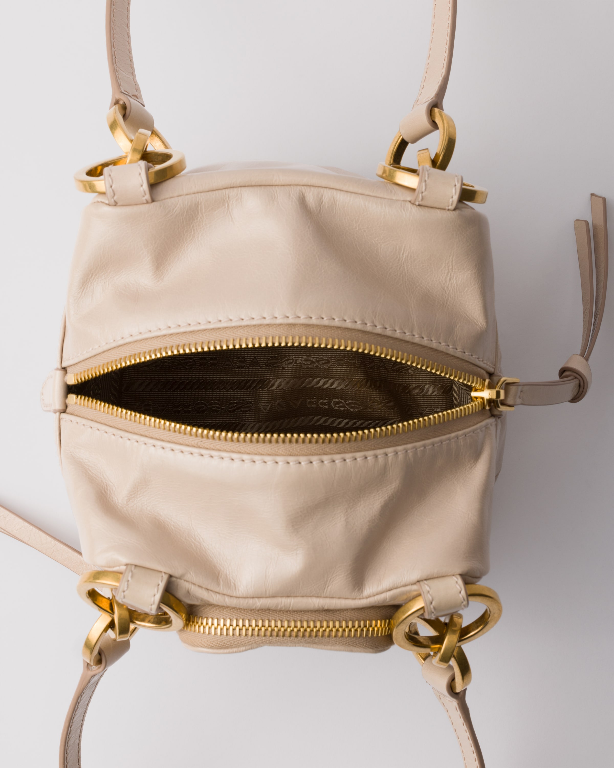 Shop Prada Dangle Leather Top-handle Mini-bag In Powder Pink