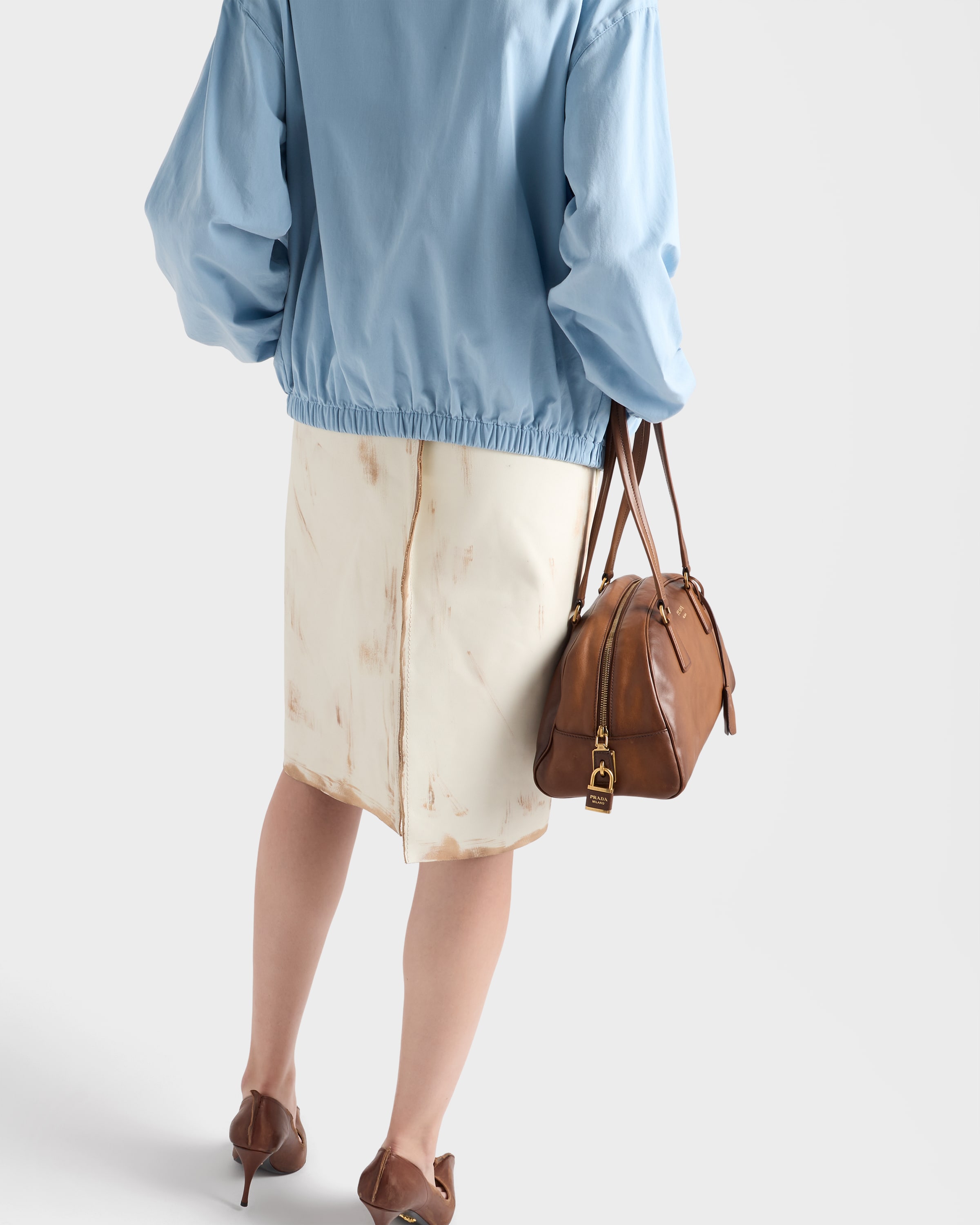 Prada Bowling medium top-handle leather bag