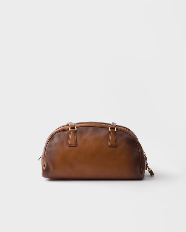 Prada Bowling medium top-handle leather bag - Cognac Prada Bowling medium top-handle leather bag - Cognac