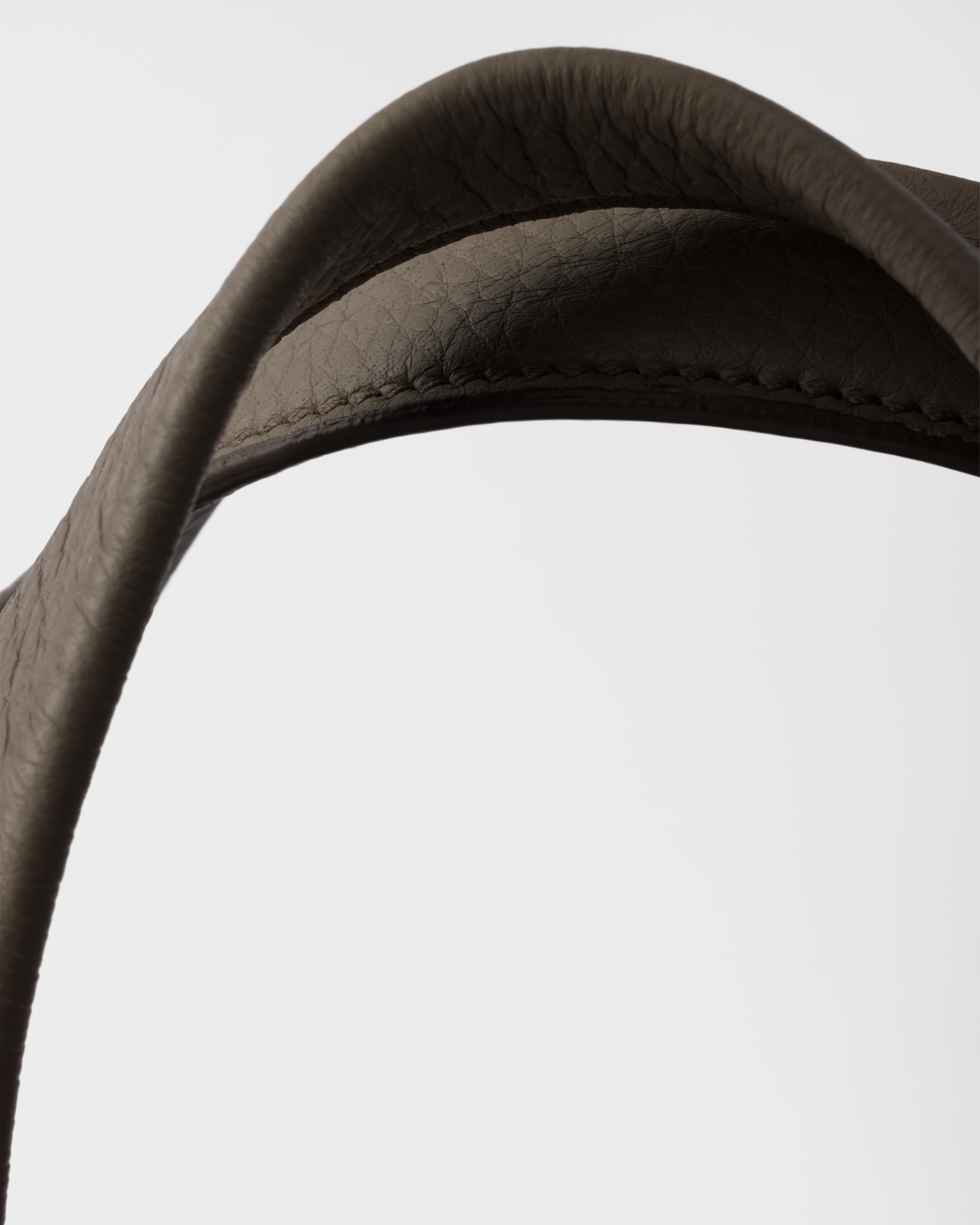 Clay Grey Large Leather Top-handle Bag | PRADA - United Kingdom
