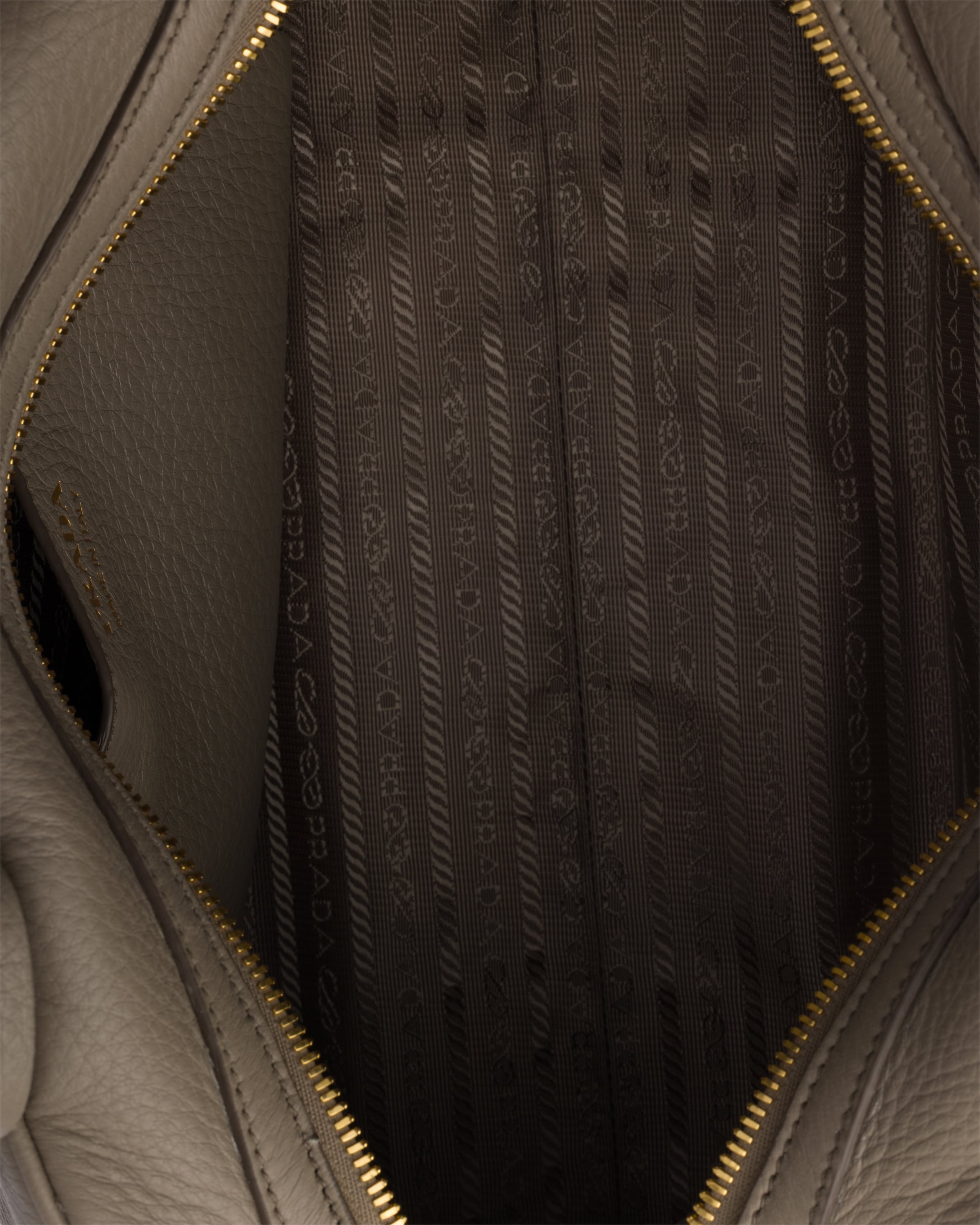 Clay Grey Large leather top-handle bag | PRADA - United Kingdom