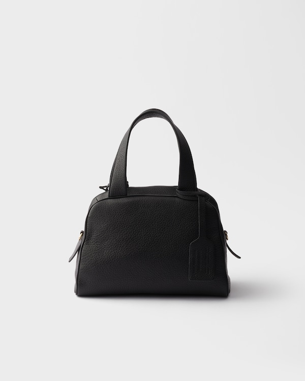 ミディアム レザー トップハンドルバッグ - ブラック ミディアム レザー トップハンドルバッグ - ブラック