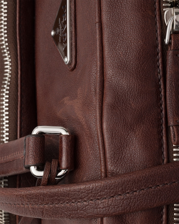 미디엄 가죽 탑 핸들 백 - 코코아 브라운 미디엄 가죽 탑 핸들 백 - 코코아 브라운