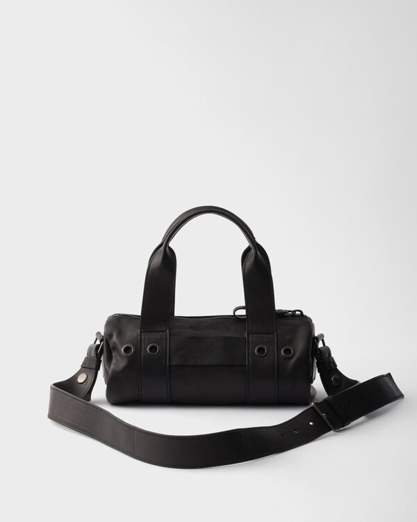 미디엄 가죽 탑 핸들 백 - 블랙 미디엄 가죽 탑 핸들 백 - 블랙