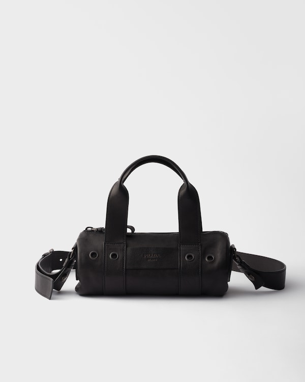 미디엄 가죽 탑 핸들 백 - 블랙 미디엄 가죽 탑 핸들 백 - 블랙