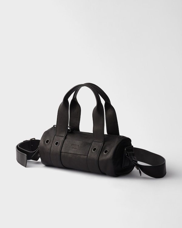 미디엄 가죽 탑 핸들 백 - 블랙 미디엄 가죽 탑 핸들 백 - 블랙