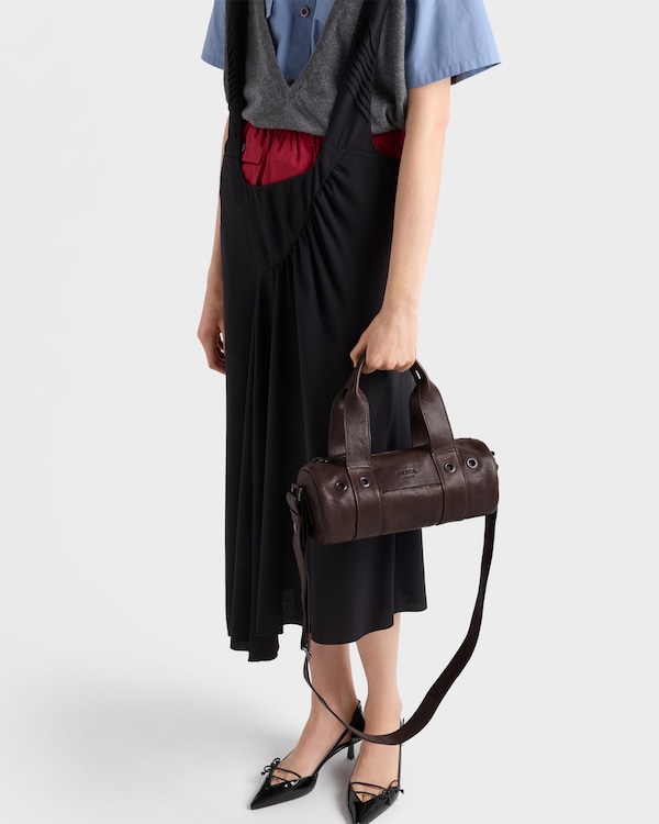 Prada Route medium leather top-handle bag - Coffee Prada Route medium leather top-handle bag - Coffee