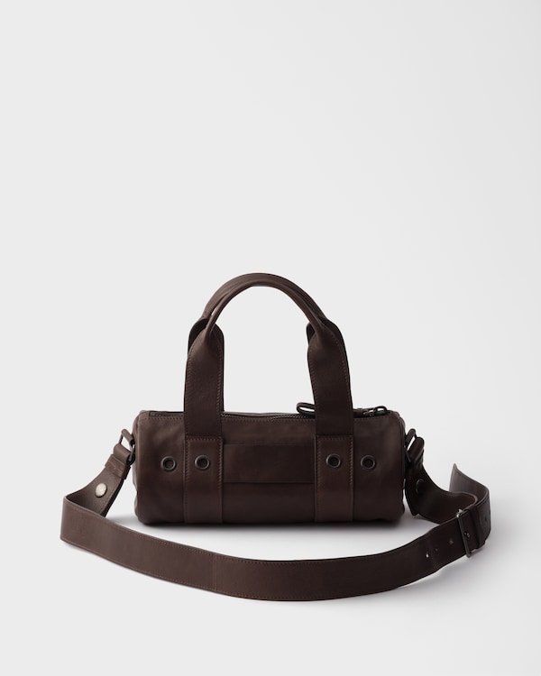 Prada Route medium leather top-handle bag - Coffee Prada Route medium leather top-handle bag - Coffee