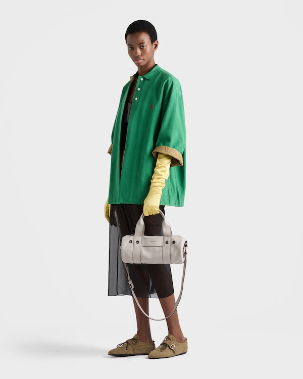 Prada Route large leather top-handle bag - Chalk White Prada Route large leather top-handle bag - Chalk White