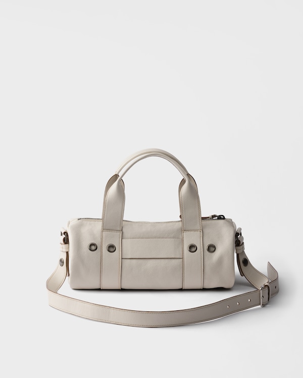 Prada Route large leather top-handle bag - Chalk White Prada Route large leather top-handle bag - Chalk White