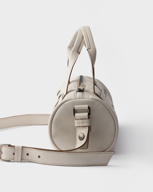 Prada Route large leather top-handle bag - Chalk White Prada Route large leather top-handle bag - Chalk White