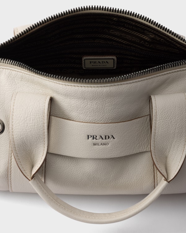 Prada Route large leather top-handle bag - Chalk White Prada Route large leather top-handle bag - Chalk White