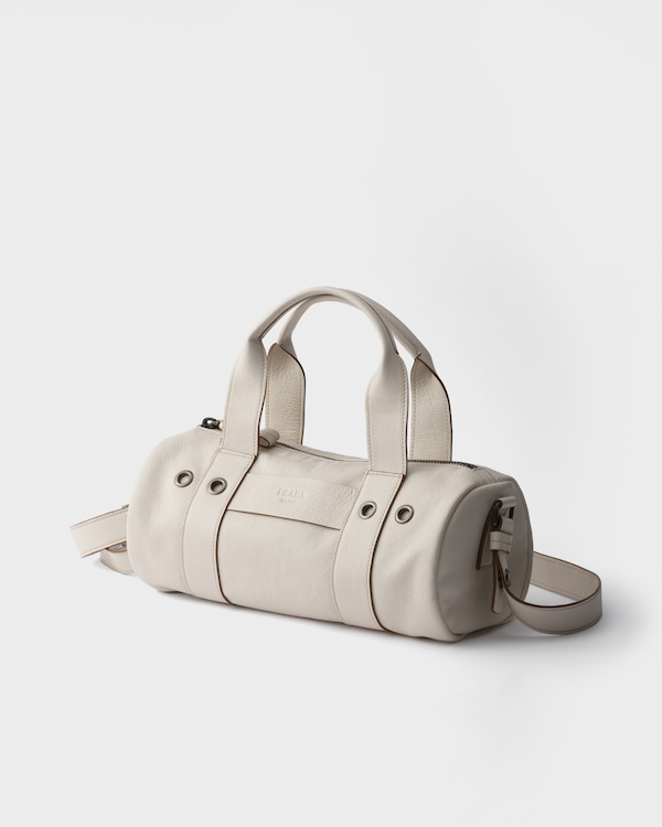 Prada Route large leather top-handle bag - Chalk White Prada Route large leather top-handle bag - Chalk White
