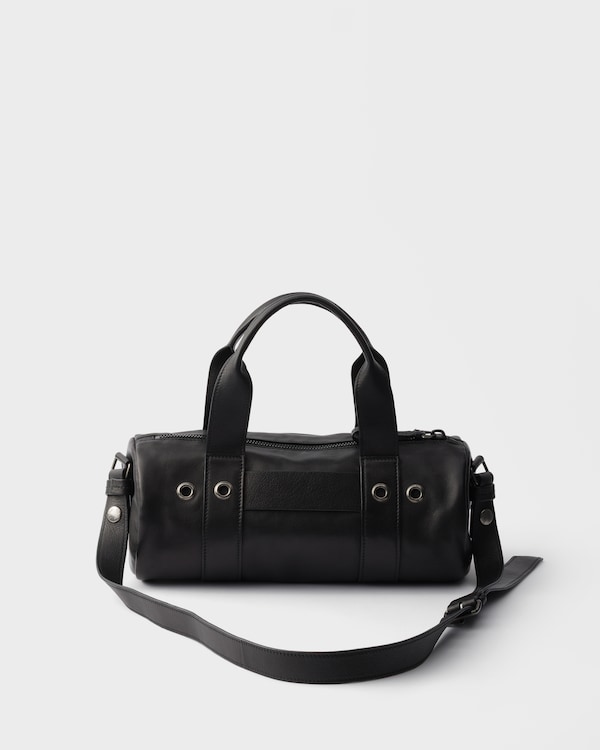 Large leather top-handle bag - Black Large leather top-handle bag - Black