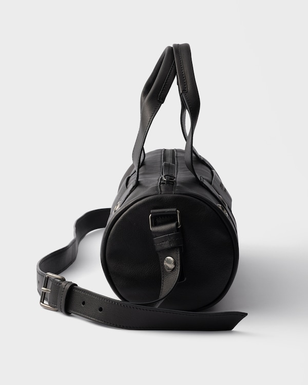 Large leather top-handle bag - Black Large leather top-handle bag - Black