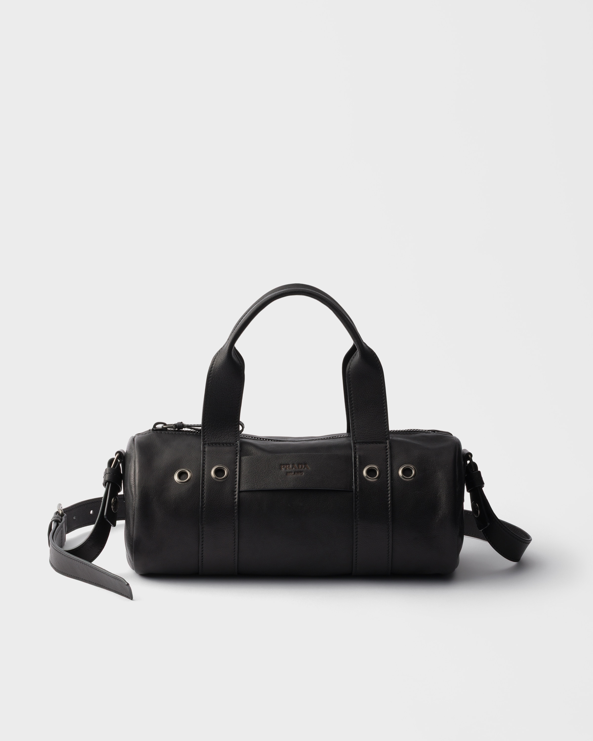 Black Prada Route Large Leather Top-handle Bag | PRADA