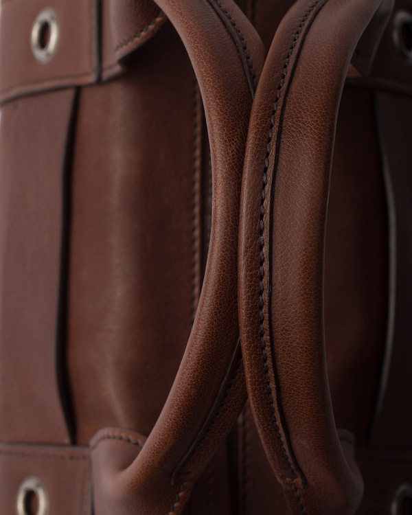 Prada Route large leather top-handle bag - Cocoa Brown Prada Route large leather top-handle bag - Cocoa Brown