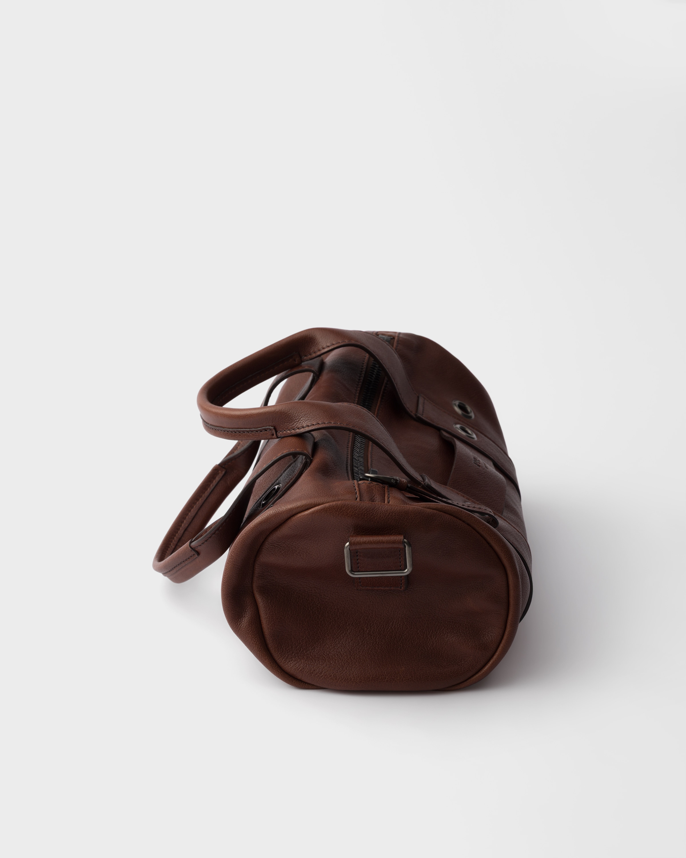 Cocoa Brown Prada Route Large Leather Top-handle Bag | PRADA
