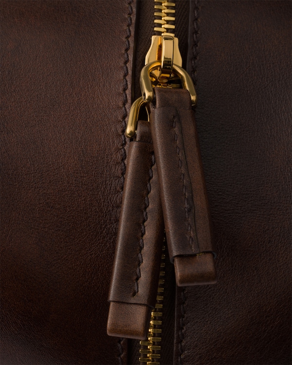 Sac à main Prada Carry en cuir vieilli - Marron Cacao Sac à main Prada Carry en cuir vieilli - Marron Cacao