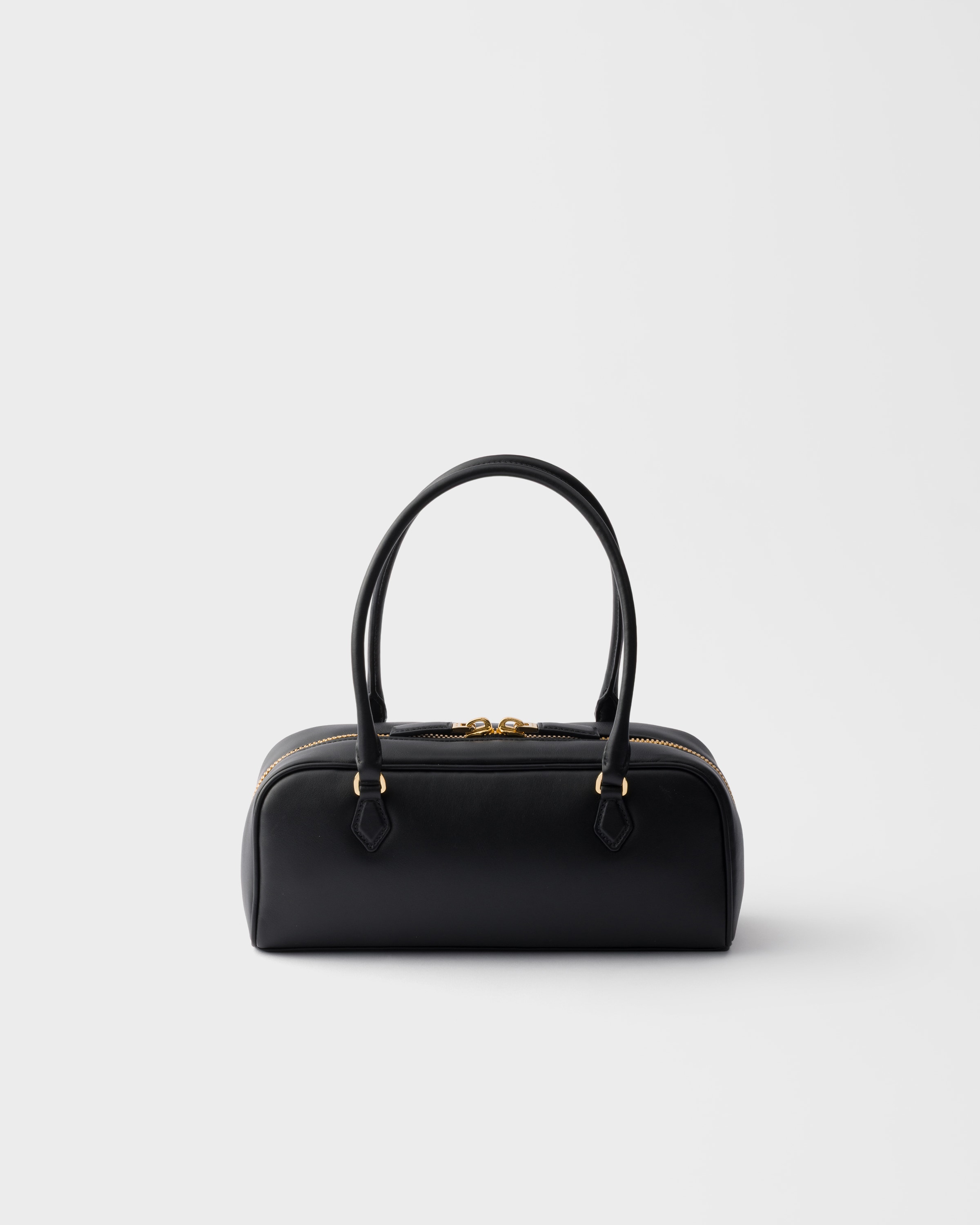 黒田坊　0331 Black Medium leather top-handle bag | PRADA - Turkey