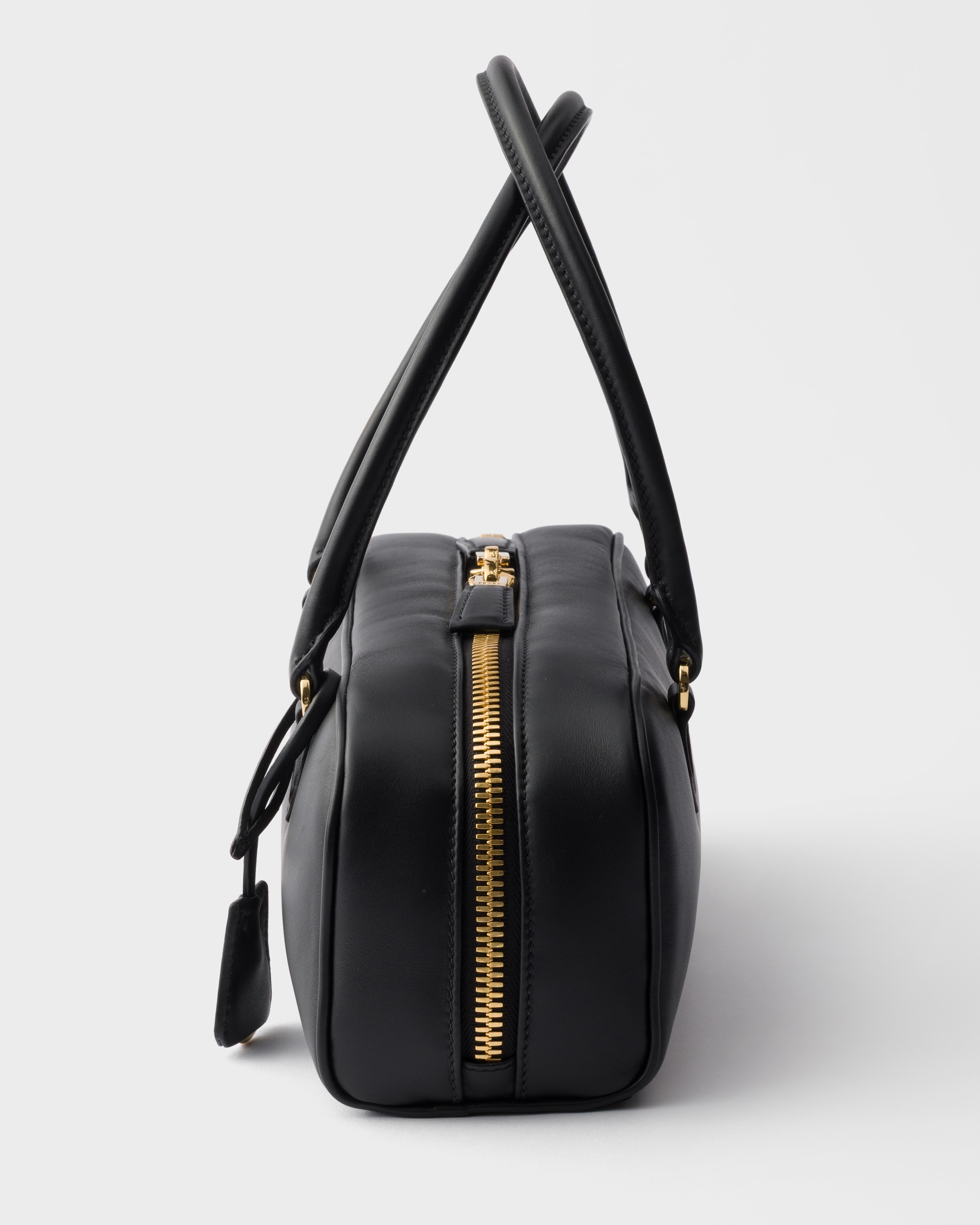 Black Medium leather top-handle bag | PRADA - Turkey