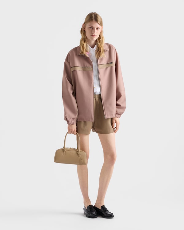 Medium leather top-handle bag - Sand Beige Medium leather top-handle bag - Sand Beige