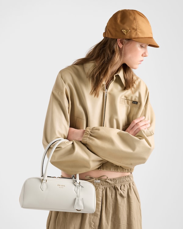 Medium leather top-handle bag - White Medium leather top-handle bag - White