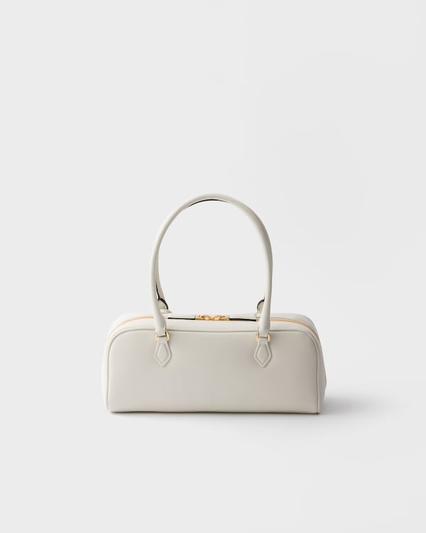 Medium leather top-handle bag - White Medium leather top-handle bag - White