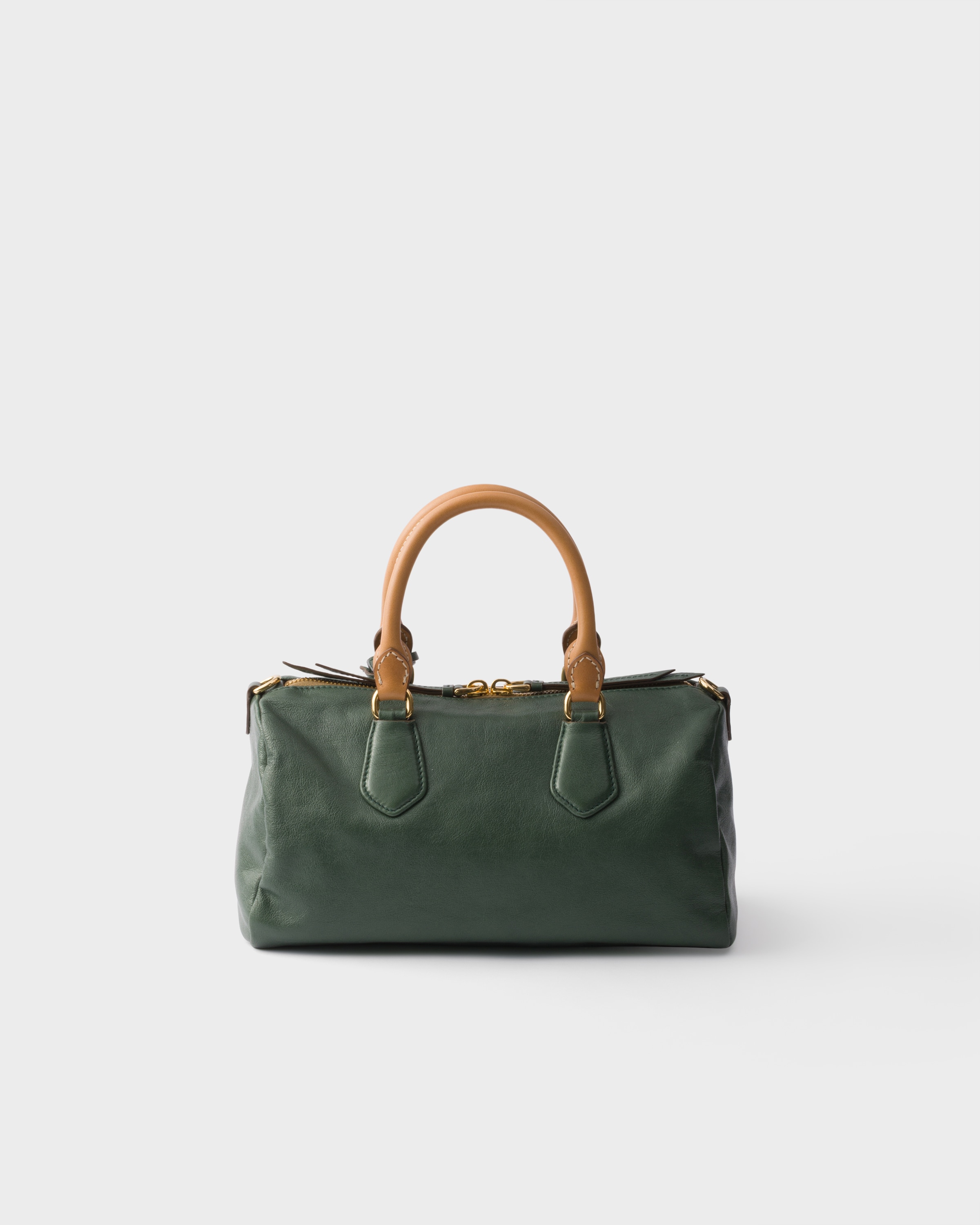 セージグリーン レザー トップハンドルバッグ | PRADA - 日本