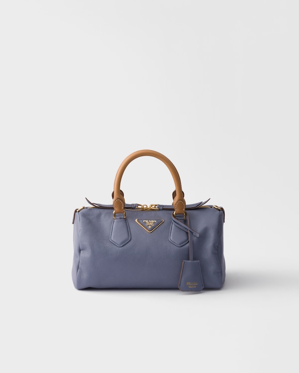 Small leather top-handle bag - Aviation Blue Small leather top-handle bag - Aviation Blue
