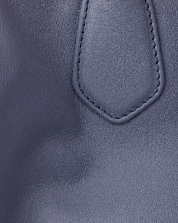 Large leather top-handle bag - Aviation Blue Large leather top-handle bag - Aviation Blue