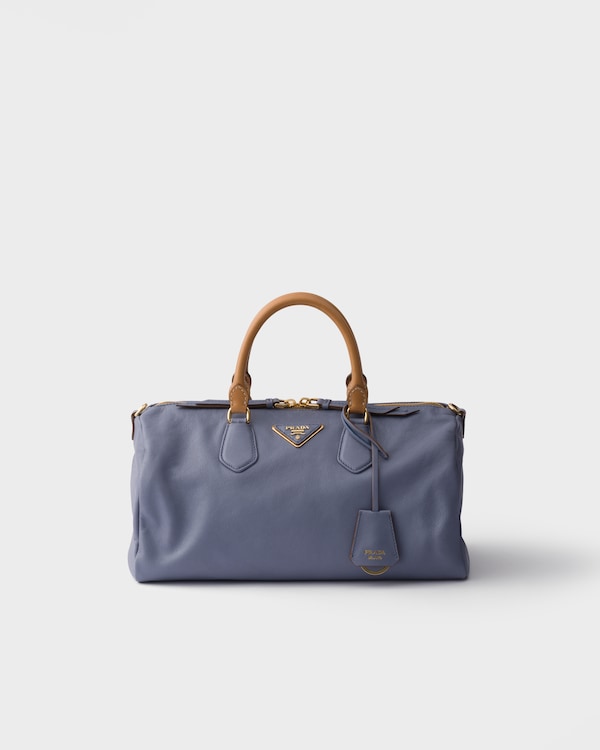 Large leather top-handle bag - Aviation Blue Large leather top-handle bag - Aviation Blue